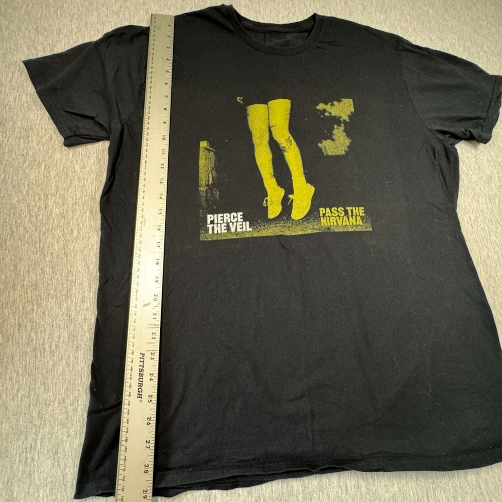 Pierce The Veil Pass The Nirvana T Shirt XL Black Band Tee Emo Grunge Alt Rock - Picture 4 of 6